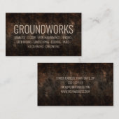 Carte De Visite Groundworks Architecte paysagiste Brown Ground (Devant / Derrière)