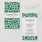Carte De Visite Groupe Centre - Feuilles - Forest Green on White (Devant / Derrière)