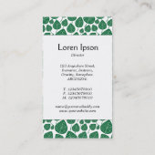 Carte De Visite Groupe Centre - Feuilles - Forest Green on White (Dos)