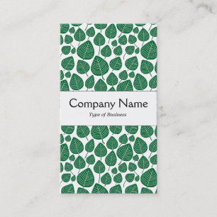 Carte De Visite Groupe Centre - Feuilles - Forest Green on White