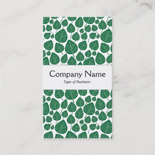 Carte De Visite Groupe Centre - Feuilles - Forest Green on White (Devant)