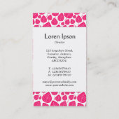 Carte De Visite Groupe Centre - Feuilles - Neon Red sur blanc (Dos)