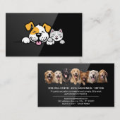 Carte De Visite Groupe de Chiens (Devant / Derrière)