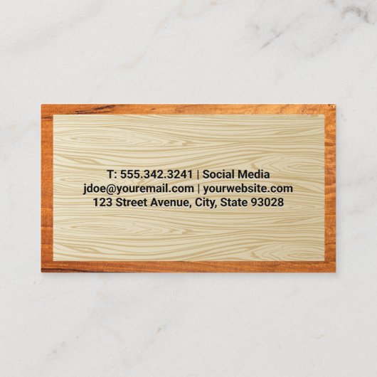 Carte De Visite Groupe de chiens | Arrière - plan bois (Dos)