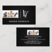 Carte De Visite Groupe de chiens | Ciseaux et peigne (Devant / Derrière)