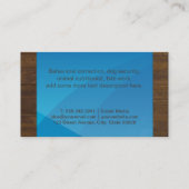 Carte De Visite Groupe de chiens | Découpe en bois géométrique ble (Dos)