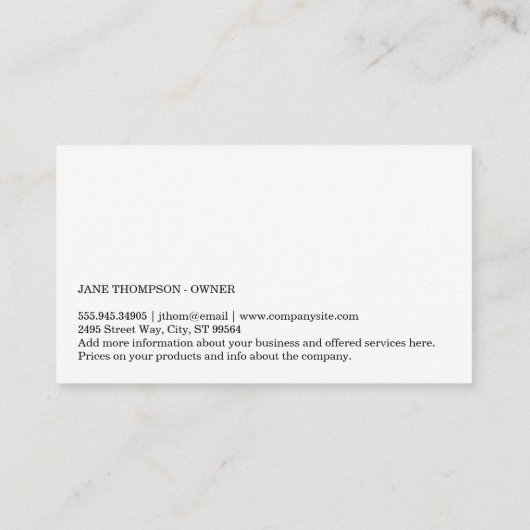 Carte De Visite Groupe de chiens | Protection des animaux | Boutiq (Dos)