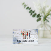 Carte De Visite Groupe de modèles portant des styles de vêtements  (Debout devant)