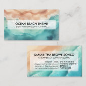 Carte De Visite Groupe de planification d'événements d'Ocean Beach (Devant / Derrière)