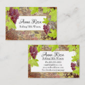 Carte De Visite Groupe de raisin de cuve de cave d'établissement (Devant / Derrière)