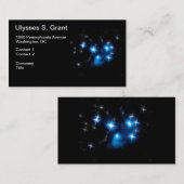 Carte De Visite Groupe d'étoile bleue de Pleiades (Devant / Derrière)