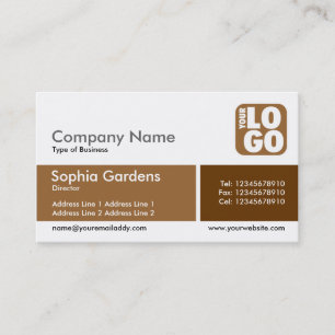Carte De Visite Groupe divisé - Marron - Logo
