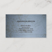 Carte De Visite Groupe Monogramme de luxe | Grunge Bleu Texture (Dos)