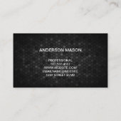 Carte De Visite Groupe Monogramme de luxe | Motif géométrique méta (Dos)