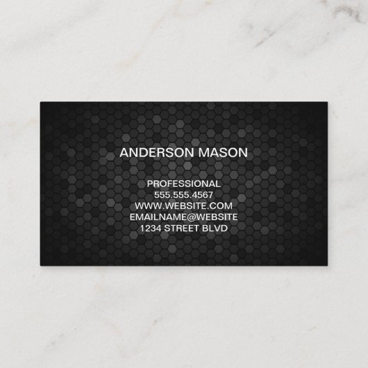 Carte De Visite Groupe Monogramme de luxe | Motif géométrique méta (Dos)