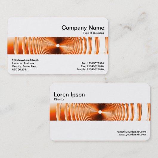 Carte De Visite Groupe moyen - Long Spring Orange (Devant / Derrière)