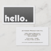 Carte De Visite Groupon HELLO Black Stripes Company (Devant / Derrière)