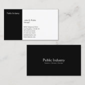 Carte De Visite Groupon Simple 2 Troisième Blanc 1 Troisième Noir (Devant / Derrière)