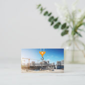 Carte De Visite Grue | Construction | Bâtisseur (Debout devant)