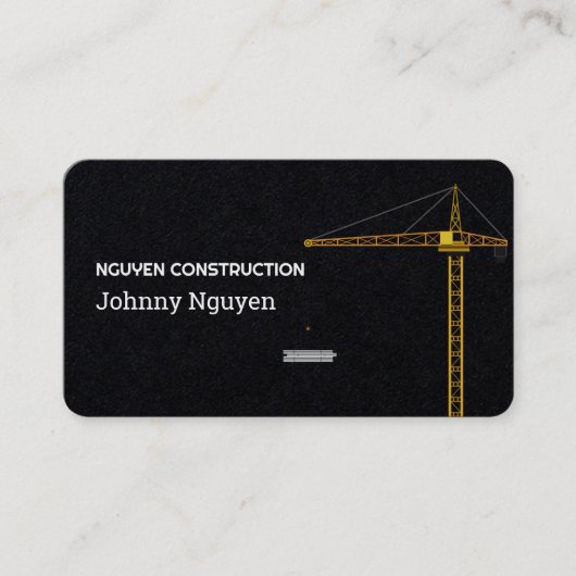 Carte De Visite Grue de construction (Devant)