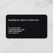 Carte De Visite Grue de construction (Dos)