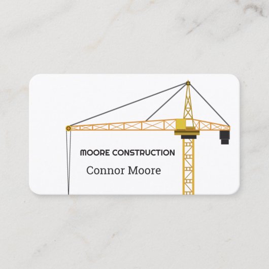 Carte De Visite Grue de construction (Devant)