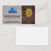 Carte De Visite Grue de construction | Bâtiment Skyscraper (Devant / Derrière)