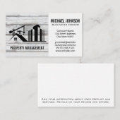 Carte De Visite Grue de construction | Bâtiments (Devant / Derrière)