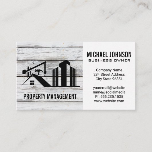 Carte De Visite Grue de construction | Bâtiments (Devant)