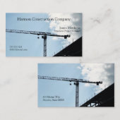 Carte De Visite Grue de construction et ciel (Devant / Derrière)