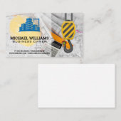 Carte De Visite Grue de construction | Gratte | Plan directeur (Devant / Derrière)