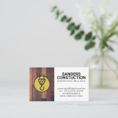 Carte De Visite Grue de construction | Panneaux en bois (Debout devant)