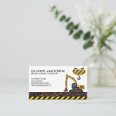 Carte De Visite Grue du véhicule de construction (Debout devant)