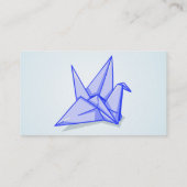 Carte De Visite Grue en papier Arts et Artisanat (Dos)