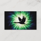 Carte De Visite Grue; Volant d'oiseaux; Cool (Dos)