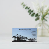 Carte De Visite Grues d'expédition de récipient dans le port (Debout devant)