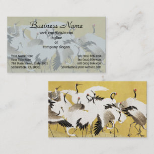 Carte De Visite Grues Japonaises Vintage Oiseau Classique