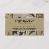 Carte De Visite Grues sur un pin couvert de neige Hokusai (Dos)