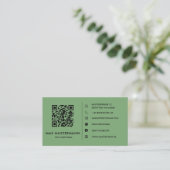 Carte De Visite Grüne QR Code Visitenkarte Selbst Gestalten (Debout devant)