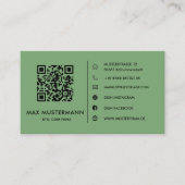 Carte De Visite Grüne QR Code Visitenkarte Selbst Gestalten (Devant)