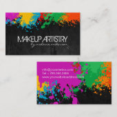 CARTE DE VISITE GRUNGE AUDACIEUX DE MAQUILLEUR (Devant / Derrière)