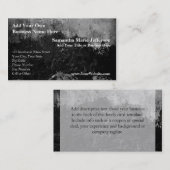 Carte De Visite Grunge Black Paint Faux Design (Devant / Derrière)