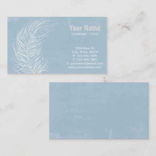 Carte De Visite Grunge Blanc (Devant / Derrière)