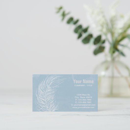 Carte De Visite Grunge Blanc (Debout devant)