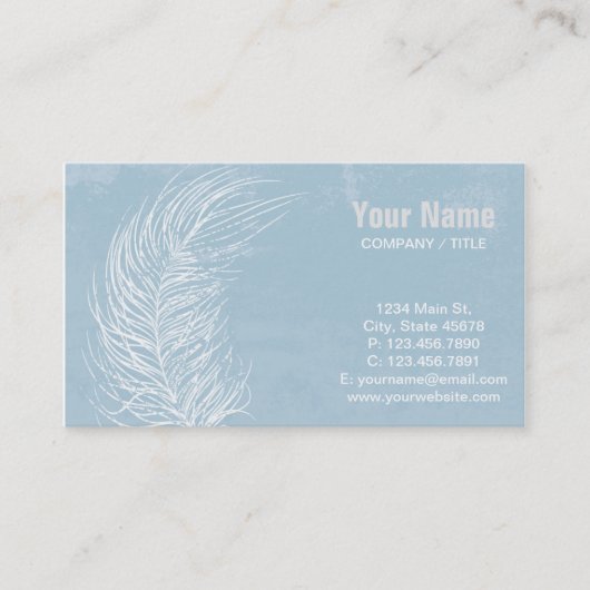 Carte De Visite Grunge Blanc (Devant)