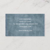 Carte de visite Grunge bleu ardoise (Dos)