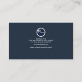 Carte de visite grunge bleu vif du Général (Dos)