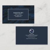 Carte de visite grunge bleu vif du Général (Devant / Derrière)