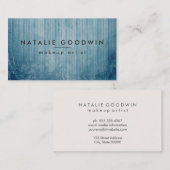 Carte De Visite Grunge Blue Contemporary Lux (Devant / Derrière)