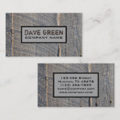 Carte De Visite grunge bois Rénovation menuiserie Construction (Devant / Derrière)